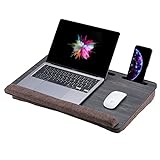 Vigo Wood Laptoptisch - Laptop Unterlage Ständer bis zu 17,3 Zoll - Kissen Tablett für Bequeme Arbeit im Bett oder auf dem Sofa - Nachhaltiges Knietablett für Homeoffice, Lernen und Entspannung