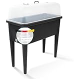 Hochbeet Kunstoff 76x37x84,5 cm | Robuster PP-Kunststoff mit abnehmbaren Beinen und Haube | Frühbeet für Garten und Balkon | Gemüsebeet im modernem Design