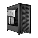 CORSAIR 4000D RS Frame Modulares Mid-Tower-PC-Gehäuse mit hohem Luftstrom – 3 x Corsair RS Lüfter – InfiniRail Lüfter-Montagesystem – passend für mehrere 360 mm Heizkörper – Reverse Connector
