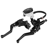Broco Hauptbremszylinder vorne Motorrad, Universal 7/8 Zoll (22 mm) Bremse Motorrad Kupplung Hauptzylinder Set schwarz