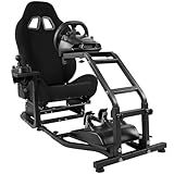 Dardoo Fahrsimulator Cockpit mit verstellbarem Rennsitz Passend für Logitech G29 G920 G923, Thrustmaster T150 T300RS GT Lenkradständer, ohne Schalthebel und Pedale