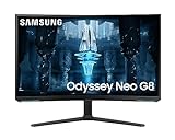 Samsung Odyssey Neo G8 Gaming Monitor S32BG850NP, 32 Zoll, VA-Panel, 4K UHD-Auflösung, AMD FreeSync Premium Pro, 1 ms Reaktionszeit, Bildwiederholrate 240 Hz, Front, Schwarz, Rückseite, Weiß