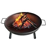 Montafox Feuerschale Feuerstelle Lagerfeuer Metall Ø 58 cm für Garten und Terrasse