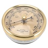 BESTonZON Tragbares Aneroides Barometer für Kalibrierbares Wetterinstrument zur Luftdruckmessung und Langlebig für Innen und Außenbereich Präzise