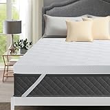 Autsel Matratze 200x200cm Topper Memory Foam Matratzen Topper 7,5cm Höhe Matratzentopper rutschfeste Unterseite für Matratzen und Boxspringbett Weiß