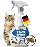 Floh-Spray für Wohnung & Umgebung 500 ml mit Sofort-Effekt - Hochwirksames Mittel gegen Flöhe bei Hunden und Katzen - Starke Alternative zu Fogger gegen Flöhe - hochwirksam & laborgeprüft