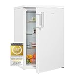 Exquisit Kühlschrank KS516-V-H-010D weiss | Kühlschrank ohne Eisfach | 133 l Volumen Vollraumkühlschrank | 55 cm Breite | Handgriff | Weiß