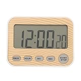 Qanyegn Digital Kitchen Timer, Woodgrain Timer Studieren, Küchenzeitpunkt Stoppuhr Timer für das Kochen von Kindern Klassenzimmer