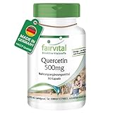 Fairvital | Quercetin 500mg Kapseln - 90 Kapseln - HOCHDOSIERT - VEGAN - Antioxidans