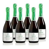 Magrine | Camporusio Brut Nature „Authentischer Traditionsgeschmack“ Italienischer Schaumwein im Uralten Verfahren Dosage Zero mit Hefesatz 100% Glera-Trauben Handverlesen und Handgeerntet 6 x 750mL