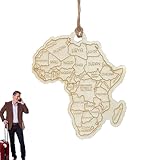Reisekarten-Ornament – hängbares Reisender-Souvenir | Reisende Ornament Holz | Weltreisekarte Korktafel | Weltkarten Wanddeko | dekoratives Urlaubsandenken für Wohnzimmer und Schlafzimmer