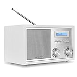 Blaupunkt Nostalgieradio RXD 180 DAB+ mit AUX IN und Bluetooth, UKW PLL Radio mit RDS, 5 Watt RMS LC-Farbdisplay, Küchenradio mit einfacher Bedienung, mit Kopfhöreranschluss, Drehregler, Weiß