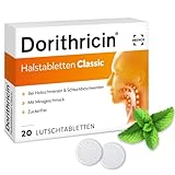 Dorithricin Halstabletten Classic 20 Lutschtabletten bei Halsschmerzen & Schluckbeschwerden - bekämpft Bakterien & Viren - Minzgeschmack - ab 2 J