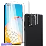 Zerrshoo Schutzfolie für Huawei P40 Pro: 3 Stück TPU Display-Schutzfolie und 2 Stück 9H Kameraschutzglas, HD Vollständiger Schutz für Huawei P40 Pro