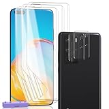 Zerrshoo Schutzfolie für Huawei P40 Pro Weich TPU Folie 3 Stück und Huawei P40 Pro Kameraschutz Panzer Schutz Glas 2 Stück, HD Vollständige Schutzfolie für Huawei P40 Pro