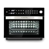 Klarstein Vigor Air Heißluftfritteuse XXL, Airfryer mit 1800 W, Heissluftfriteuse 30 Liter, 18 Programme, Ober- und Unterhitze, schwarz