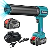 Akku Gebläse Bürstenlos Motor Akku-Laubbläse mit 21V 4.0mAh Akku und Ladegerät, 4 Gang, 2 in 1 Laubbleäsr Akku bis zu 52 m/s für Rasenpflege, Laubblasen, Auto, Garten, Eckstaubreinigung