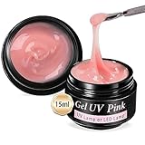 Phomanttonary UV Nagelgel in 15g*2 Aufbaugel, Versiegelungsgel für Gelnägel, Solid Farbgel und Poly Gel für Gelnägel, Nagelverlängerungen und Nail Art Design