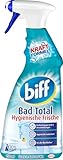 Biff Bad Total Hygienische Frische Badreiniger (750 ml), Bad Reiniger gegen Kalk & Schmutz, Sprühflasche, Kalkentferner für alle Oberflächen und hygienische Sauberkeit im ganzen Bad