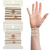 12 PCS Haargummis Boho Stretch Geflochtene Haargummi Armbänder Eflochtene Armband Stretch Pferdeschwanz Haargummi für Dünnes Dickes Mittleres Langes Haar Frauen