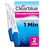 Clearblue Schwangerschaftstest Schnelle Erkennung, 2x Pregnancy Test, über 99 % zuverlässig, Ergebnis innerhalb von 1 Minute