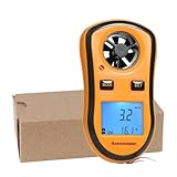 AYJYZHIAG Anemometro Windmesser 30 m/s LCD Digitales Handmessgerät GM816(GM8908)