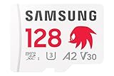 Samsung Sonic the Hedgehog(TM) microSD-Karte + SD-Adapter, Speicherkarte mit 128 GB, UHS-I U3, Full HD & 4K UHD, 180 MB/s Lesen, 130 MB/s Schreiben, Datenspeicher für Handheld-Konsolen, MB-MD128SA/LC1
