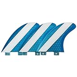XINFULI Elektrisches Surfbrett, DREI-teilige Surfbrettflossen Fiberglas Ruder Surfen Zubehör Surfbrett Schwanzflossen G3 / G5 / G7,Kraftvoller Schub(Blue,G7)