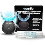EASY SMILE - Professionelles Zahnaufhellungs-Kit mit 32X LED-Licht – 3 Bleaching Gele – Effektives Zahnbleaching für weiße Zähne – Sicher für den Zahnschmelz, schnelles Teeth Whitening zu Hause