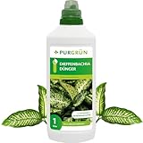 Purgrün® Dieffenbachia-Dünger | Schnell wirksame mineralische Rezeptur | Premium-Flüssigdünger mit Spurennährstoffen | NPK 10+4+6 | Stärkt die Widerstandskraft | 1 Liter