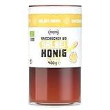 APSOGO Bio Waldhonig mit Salbei - Reiner Honig aus Kreta in Griechenland - Reicher Geschmack & goldene Farbe - roh, naturbelassen und ungefiltert (400g)
