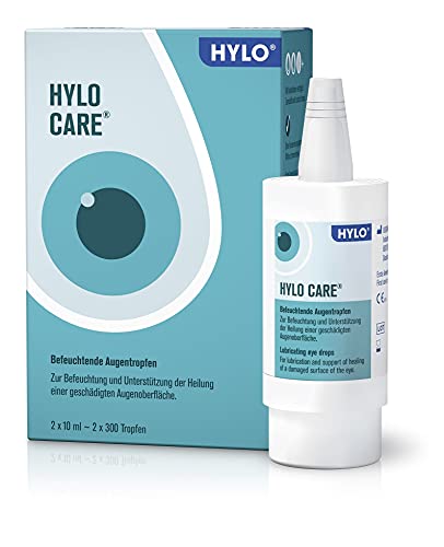 HYLO CARE Augentropfen bei trockenen Augen mit Hyaluronsäure und Dexpanthenol, Doppelpackung 2x10 ml
