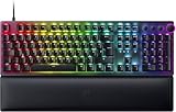 Razer Huntsman V2 (Purple Switch) - Praktisch latenzfreie optische Gaming-Tastatur (Handballenauflage, 4 Medientasten, Doubleshot PBT-Tastenkappen) QWERTZ DE-Layout | Schwarz