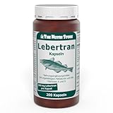 Lebertran 500 mg Kapseln 200 Stk. - mit ungesättigten Fettsäuren und den Vitaminen A und D