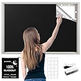Verdunklungsrollo ohne Bohren 420D Oxford, 300 x 145 cm Fenster Verdunkelung, Tragbare Reise Verdunkelungsrollo, 100% Verdunklungsstoff Dachfenster Sonnenschutz Innen Rollo für Urlaub
