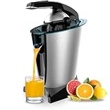 Cecotec Elektrischer Hebel-Entsafter EssentialVita Hyden 600 Steel, 600W, Edelstahlfilter, 2 Abnehmbare Kegel, Druckhebel, Antitropfsystem, Spülmaschinenfest, Müheloses Entsaften, Direkt ins Glas