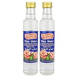 Chtoura Garden - Orientalisches Rosenwasser ideal zum Backen und Kochen - Blütenwasser zur Aromatisierung von Süßspeisen, Backwaren und Getränken im 2er Set á 250 ml Glasflasche