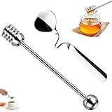 Alriedy Honiglöffel Edelstahl, 2 Stück Marmeladenlöffel Für Honig, Joghurt, Sirup, Ideal Als Honey Spoon, Hochwertige Honiglöffel WMF, Praktischer Marmeladenlöffel Glas