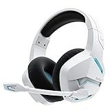 BINNUNE Gaming Headset, Wireless Headset für PS4 PS5 PC Playstation 4 5, Gaming Kopfhörer mit Mikrofon Bluetooth USB Gaming Headset Wireless mit 120 Stunden Akkulaufzeit
