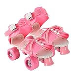 Verstellbare Rollerschuhe für Kinder und Jugendliche | Quad-Skates mit 4 Rädern | Doppeldesign für leichtes Gleiten, keine Notwendigkeit, die Schuhe zu entfernen, für Freizeitaktivitäten