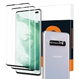 Carantee 2+2 Stück Schutzfolie für Panzerglas für Samsung Galaxy S10 Plus, 3D Keine Blasen Folie mit Kameraschutz, Kratzfest HD Displayschutzfolie für Samsung Galaxy S10 Plus Schutzglas