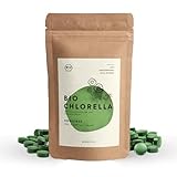 BIONUTRA® Chlorella-Presslinge Bio 1000 x 250 mg, nach EU-ÖKO-Standard hergestellt, 2-Monatverpackung, membrangebrochen, rückstandskontrolliert, vegan, laktose- & glutenfrei, Bio-Qualität ohne Zusätze
