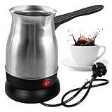 Vegena Elektrische Türkische Kaffeemaschine, Elektrische Türkische Kaffeekanne 800ml Espressokocher Türkische Kaffeemaschine Elektrische Kaffeekocher Edelstahl Mokkakanne Für Zuhause, Büro, Reisen