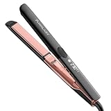 ANNLARY Haarglätter 1 Zoll, Glätteisen & Lockenstab 2-in-1 mit Titan-Keramik-Ionen-Technologie – Anti-Hitzeschutz Silikon für Weniger Spliss, Glänzendes Haar – Dual Voltage (110-240V)