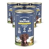 by Amazon Hundefutter, nass, Dose, Stücke mit Geflügel in Sauce, 6 x 1,24 kg