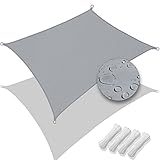 VOUNOT® Sonnensegel Rechteckig inkl. Befestigungsseile Wasserdicht, Sonnenschutz Wetterbeständig und UV Schutz, für Balkon Garten Terrasse, 3x2m, Grau