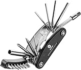 DeeAWai Fahrrad Multitool Reparatursatz 21 in 1 Fahrrad-Multifunktionswerkzeug - Faltbares Reparatur Werkzeug Set Reparaturset - Werkzeug Set für MTB Rennradfahren, Schwarz