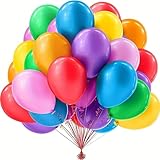 Hrobig Luftballons Bunt 100 Stück – 26cm (10 Zoll) Premium Latex Ballons in 10 Bunte Farben für Geburtstag, Hochzeit, Party Dekoration & Feiern