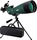 Svbony SV28 Spektiv mit Stativ 20-60x80, Spektiv Vogelbeobachtung Handy Adapter, BAK4 Prisma P65 Wasserdicht Monokular Spektive für Sportschützen Tierbeobachtung Jagd Mond