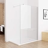 Walk in Dusche 90 x 195 cm Duschwand 195cm Duschtrennwand Duschabtrennung 8mm NANO Glas